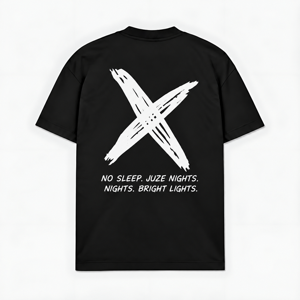 NO SLEEP NIGHTS — Preto — costas
