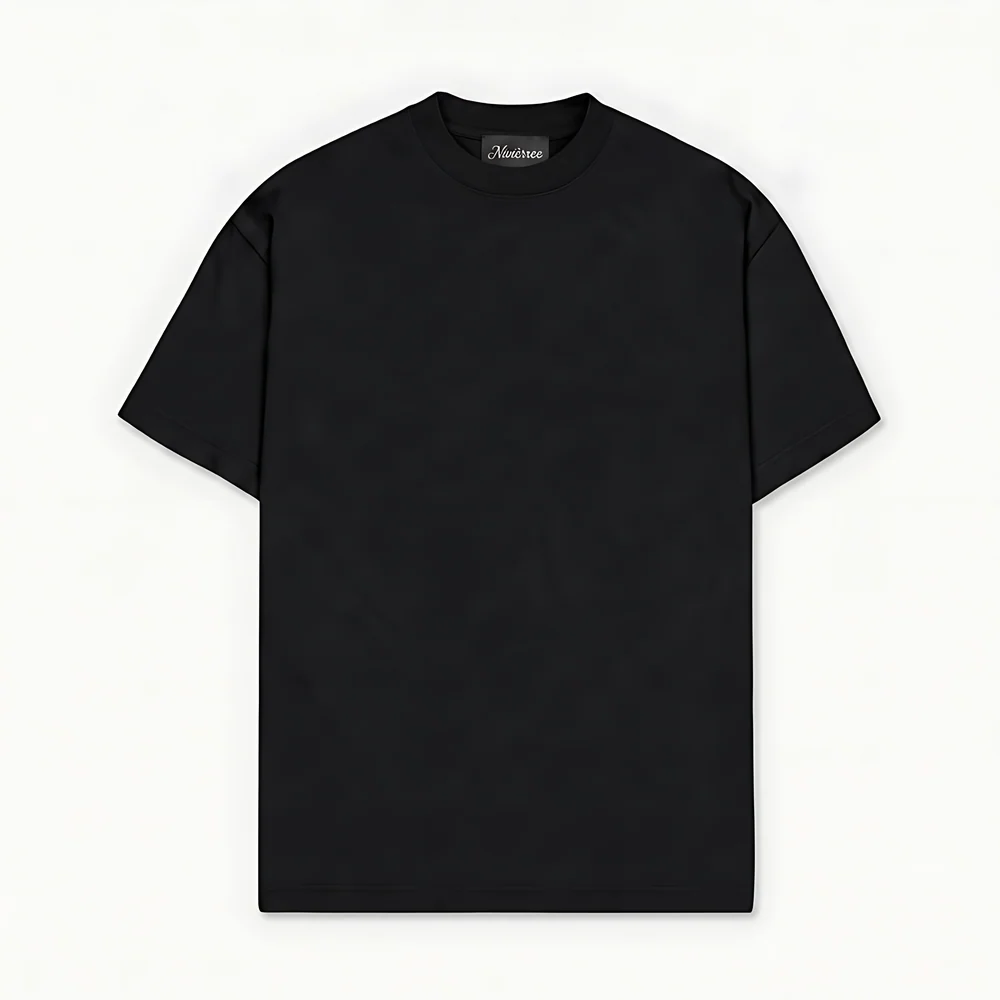 CAMISETA NIVIÈREE — Preto — frente lisa