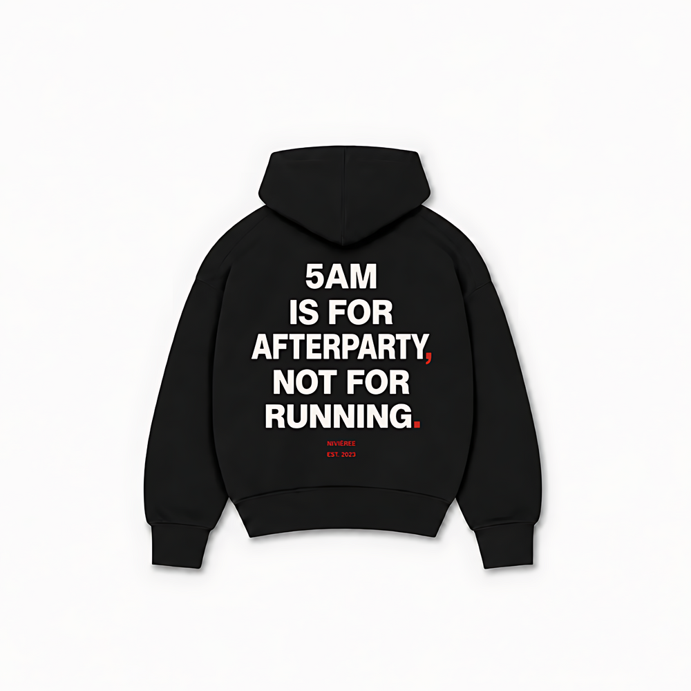 5AM AFTER HOODIE - Preto - costas