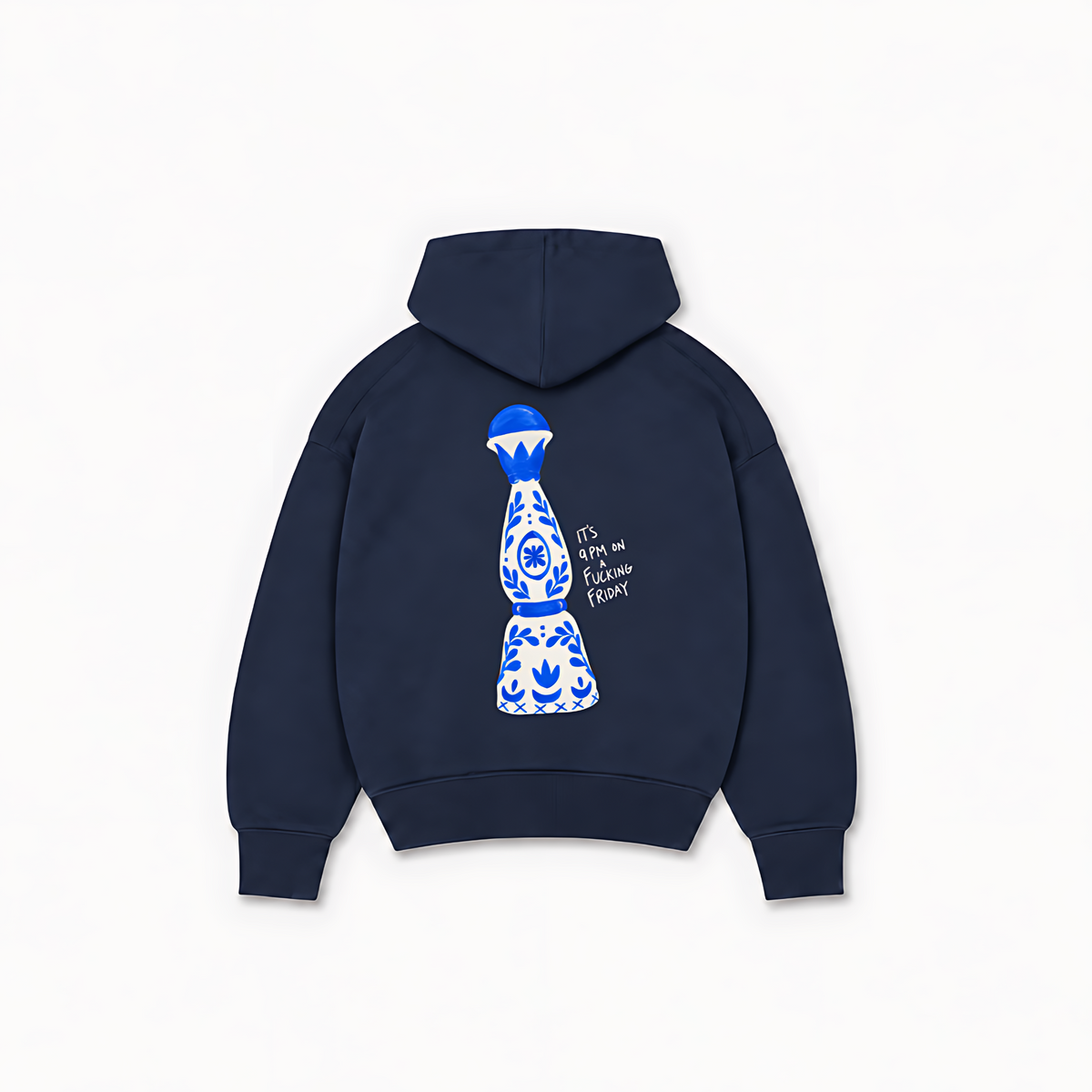 9PM HOODIE - Azul-marinho - costas
