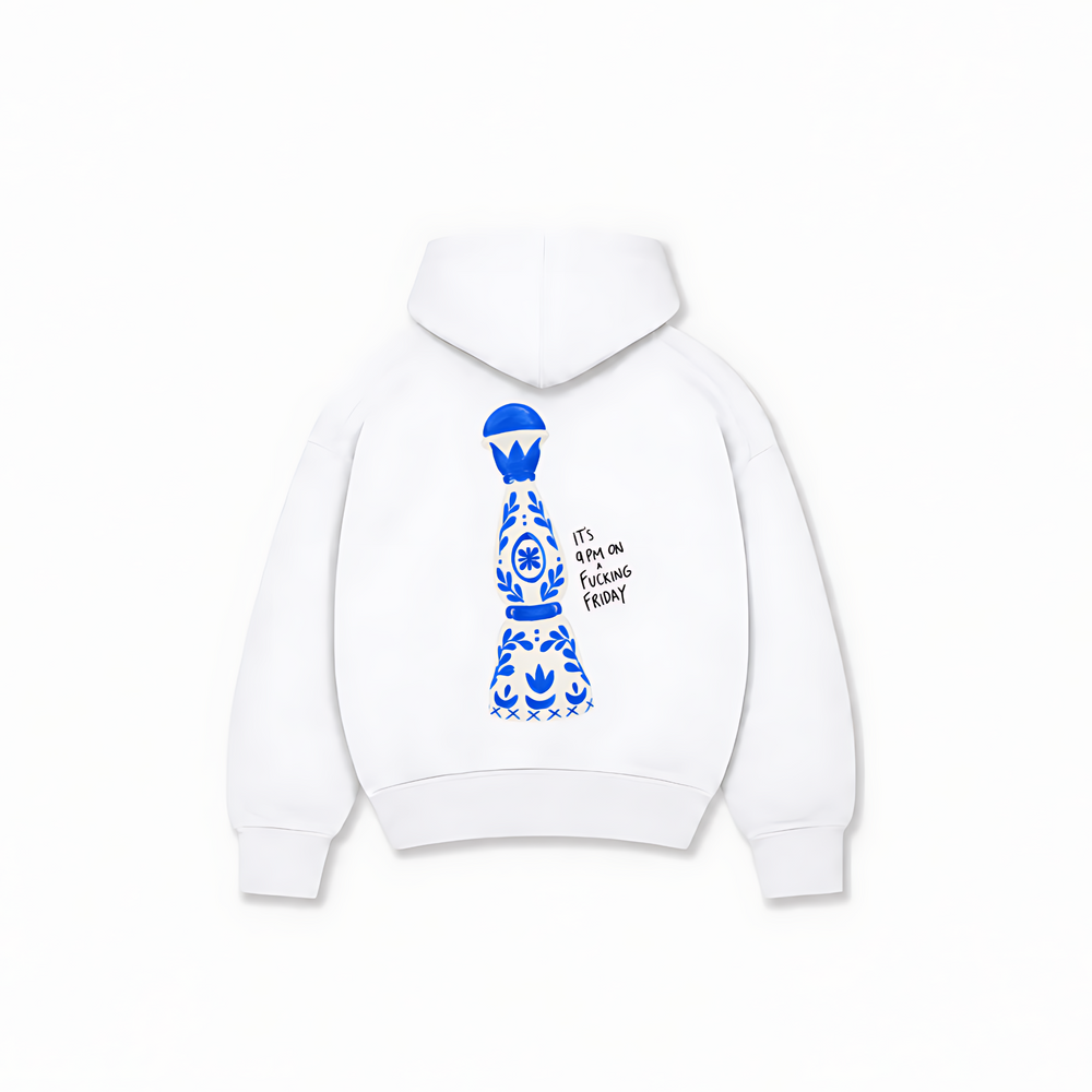 9PM HOODIE - Branco - costas