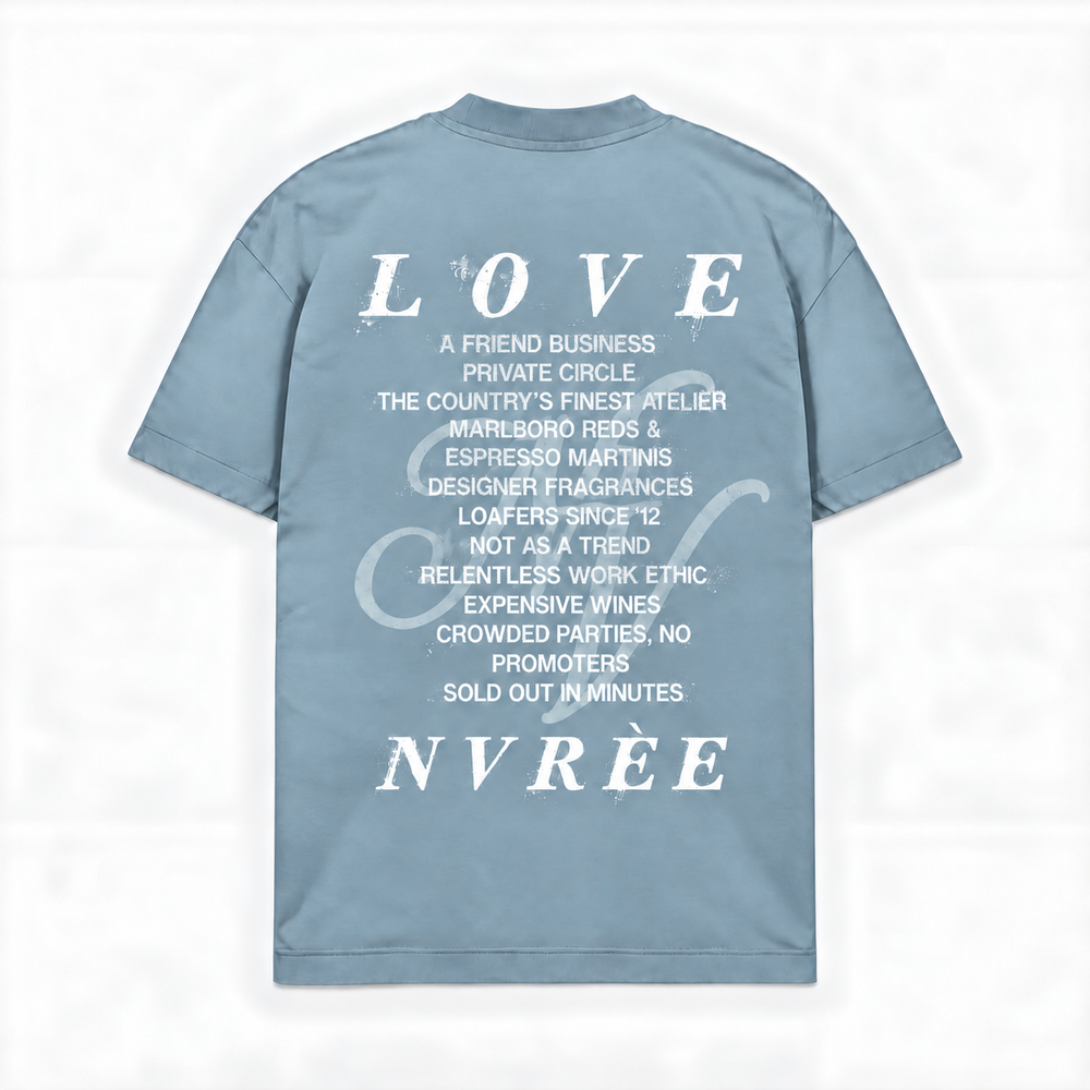 LOVE NVRÈE — Azul Acinzentado — costas